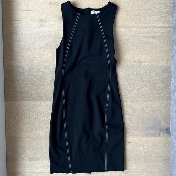 Aritzia Babaton Miguel Sleeveless Dress in Black with White Stitching - Picture 2 of 6